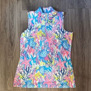 Beach time Colorful Sleeveless Sea Life Top Size XS